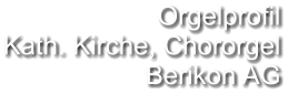Orgelprofil  Kath. Kirche, Chororgel Berikon AG