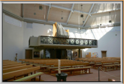 Die Orgel am neuen Standort in der Kirche St. Blasius, Schallstadt (D)