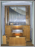 Die Orgel am ursprünglichen Standort in der früheren "alten Turnhalle"