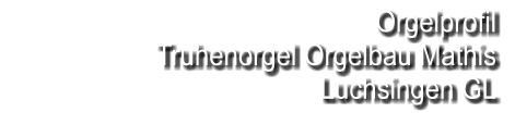 Orgelprofil  Truhenorgel Orgelbau Mathis Luchsingen GL