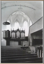 Die Johann-Nepomuk-Kuhn-Orgel von 1888, seit 1909 am neuen Standort in der ref. Kirche Jenaz.