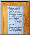 Inschrift des Orgelbauers Caluori nach Restaurierung