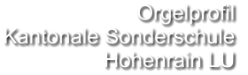 Orgelprofil  Kantonale Sonderschule Hohenrain LU