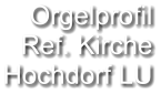 Orgelprofil Ref. Kirche Hochdorf LU
