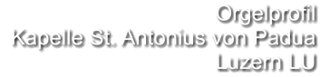 Orgelprofil   Kapelle St. Antonius von Padua Luzern LU