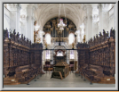 Fotomontage: Orgel in gleicher Bauweise im Kloster Rheinau im Chor der Klosterkirche St. Urban.