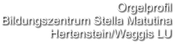 Orgelprofil  Bildungszentrum Stella Matutina Hertenstein/Weggis LU