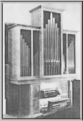 Orgel Rieger 1966, in neuem Gehäuse, II/14