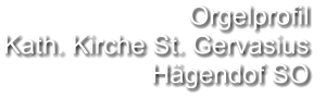 Orgelprofil  Kath. Kirche St. Gervasius Hägendof SO