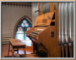Spieltisch der Orgel in der Ref. Kirche Oberarth, Bild: Pietro Subero