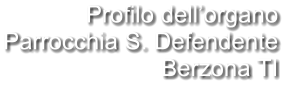 Profilo dell’organo Parrocchia S. Defendente Berzona TI