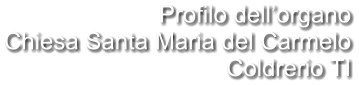 Profilo dell’organo Chiesa Santa Maria del Carmelo Coldrerio TI