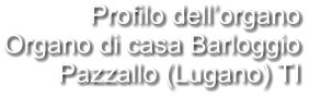 Profilo dell’organo Organo di casa Barloggio Pazzallo (Lugano) TI