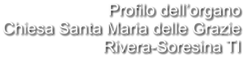 Profilo dell’organo Chiesa Santa Maria delle Grazie Rivera-Soresina TI