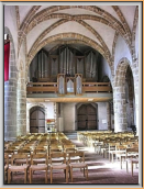 Vue de la nef avec orgue Ziegler 1975