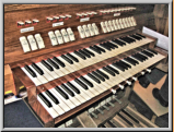 Console 2010 avant le démontage de l'orgue.